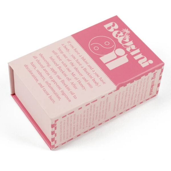Pink Book-Style 30ml Body Oil Gift Box with Foam Insert