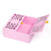 Pink Double Door Rigid Gift Box with Laser-Cut Leaf Lids Pink Double Door Rigid Gift Box with Laser-Cut Leaf Lids