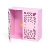 Pink Double Door Rigid Gift Box with Laser-Cut Leaf Lids Pink Double Door Rigid Gift Box with Laser-Cut Leaf Lids