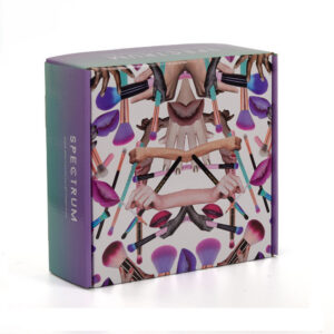 Printed Makeup Brush Mailer Box with Gradient Tuck Flap