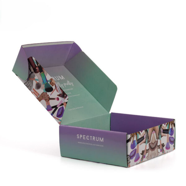 Printed Makeup Brush Mailer Box with Gradient Tuck Flap Printed Makeup Brush Mailer Box with Gradient Tuck Flap
