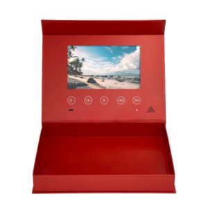 Red LCD Video Rigid Gift Box for Premium Brand Launch Kits