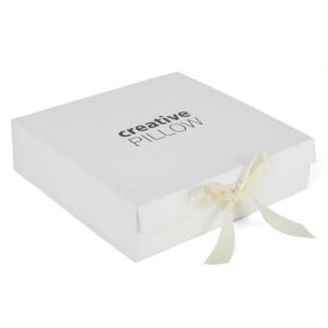 Rigid Pillow Presentation Box with Satin Ribbon Closure