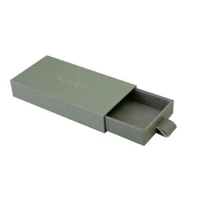 Sage Green Drawer Rigid Gift Box with Ribbon Pull Handle