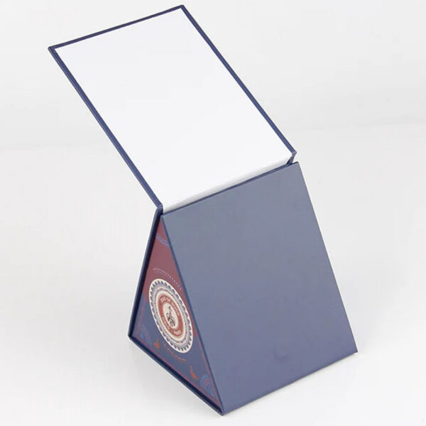 Triangular Rigid Textile Gift Box with Full-Color Print Triangular Rigid Textile Gift Box with Full-Color Print