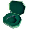 Closed octagonal perfume box with gold foil printed logo