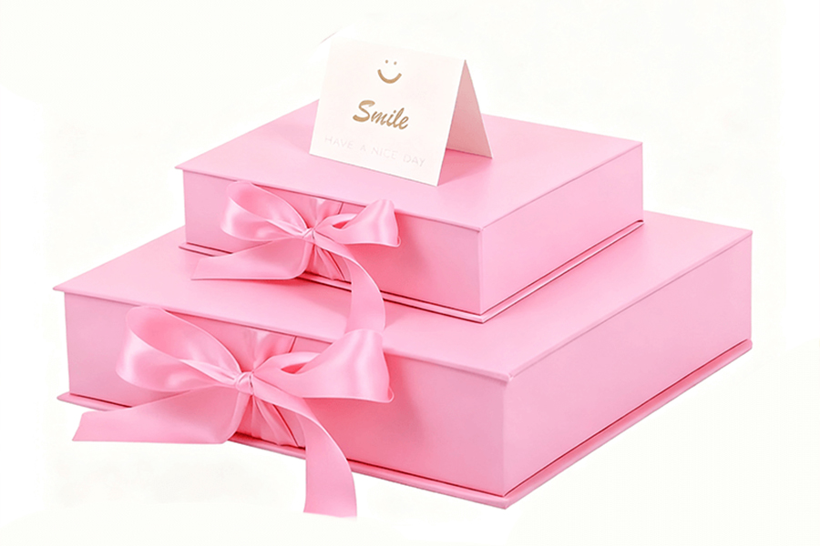 Custom Premium Pink Magnetic Gift Box Packaging