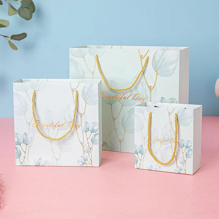 Custom Recyclable and Biodegradable Paper Shopping Bags