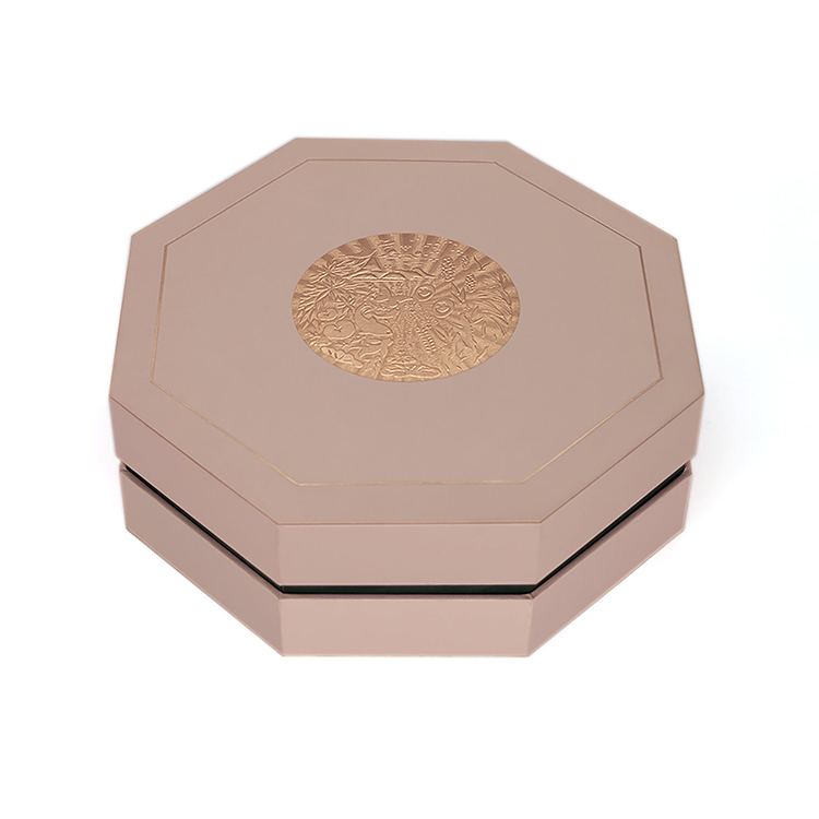 Embossed design Octagon Rigid Gift Boxes