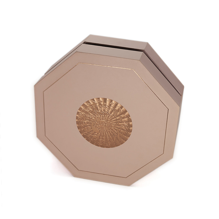 Embossed design Octagon Rigid Gift Boxes