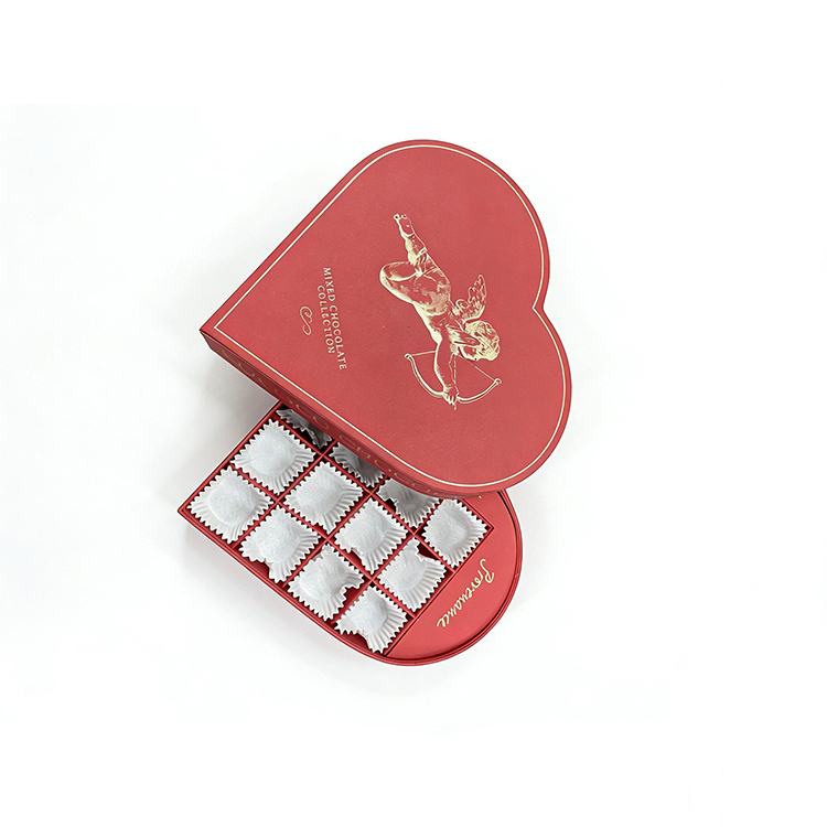 Heart Shape Box Packaging Premium Red Luxury Chocolate Packaging Box