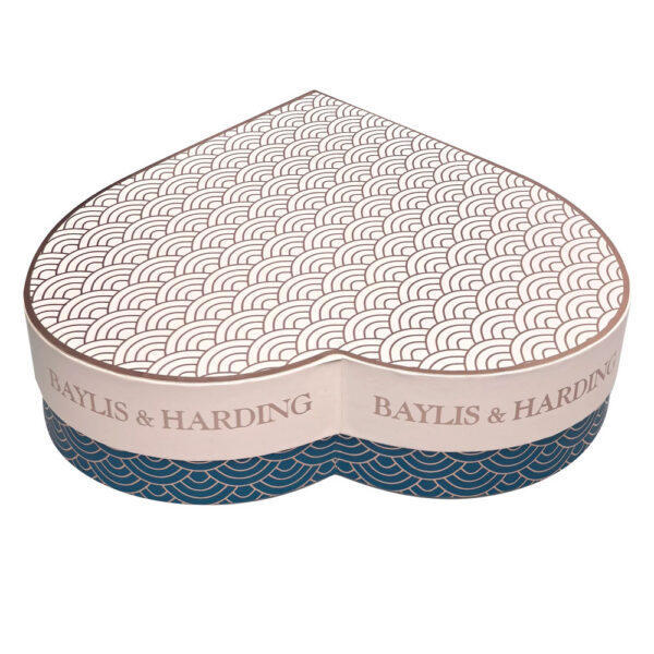 Heart shaped bath and body gift box
