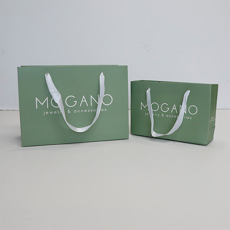 Luxury paper shopping bags with custom printed logos