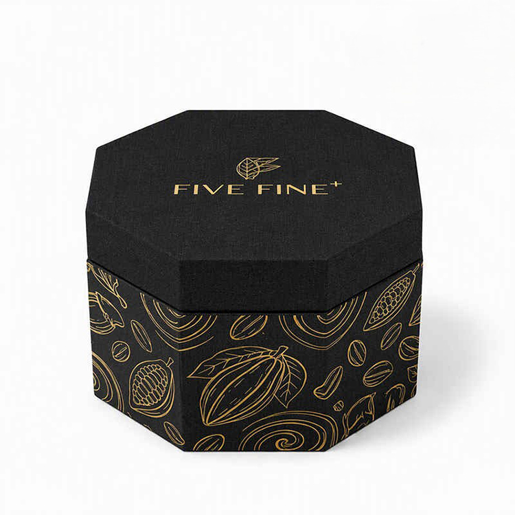 Octagon Rigid Gift Boxes with Embossed and UV Coating