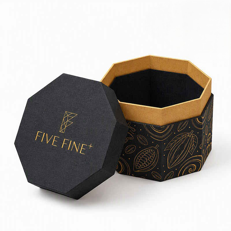 Octagon Rigid Gift Boxes with Embossed and UV Coating