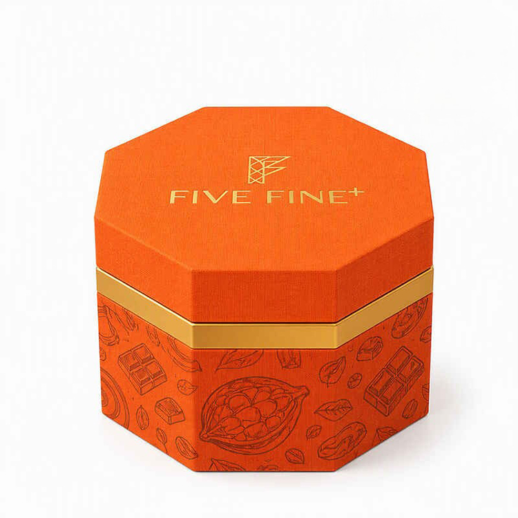 Octagon Rigid Gift Boxes with Embossed and UV Coating