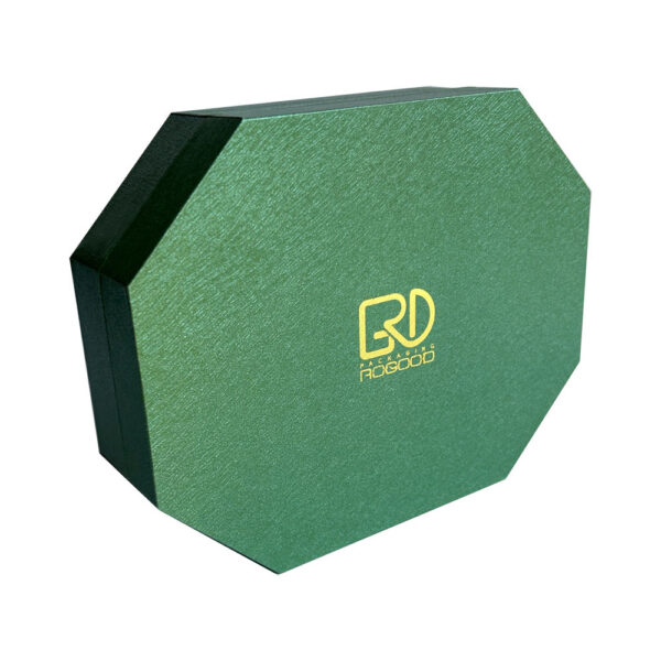 Octagonal fragrance packaging box with precision-cut EVA insert