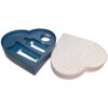 Two piece heart shaped rigid packaging box